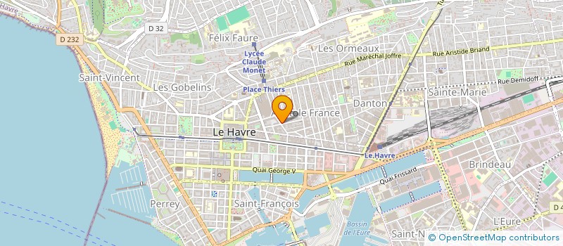 localisation de l'entreprise GRIBERT à LE HAVRE