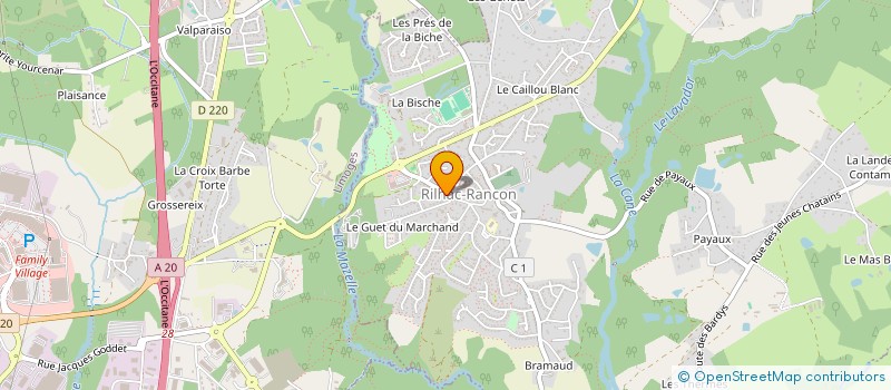 localisation de l'entreprise GRIBICHE  RILHAC-RANCON