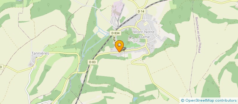localisation de l'entreprise GRIBONVAL à MONT-NOTRE-DAME