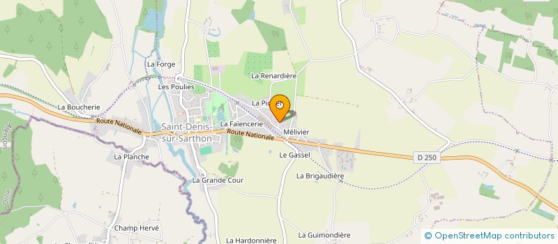 localisation de l'entreprise GRIBOUILLE ET COMPAGNIE à SAINT-DENIS-SUR-SARTHON