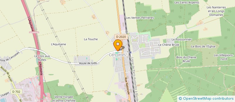 localisation de l'entreprise GRIBOUILLE ET COMPAGNIE SASU  CERCOTTES