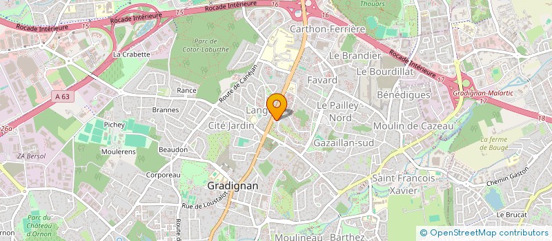 localisation de l'entreprise GRIDHA  GRADIGNAN