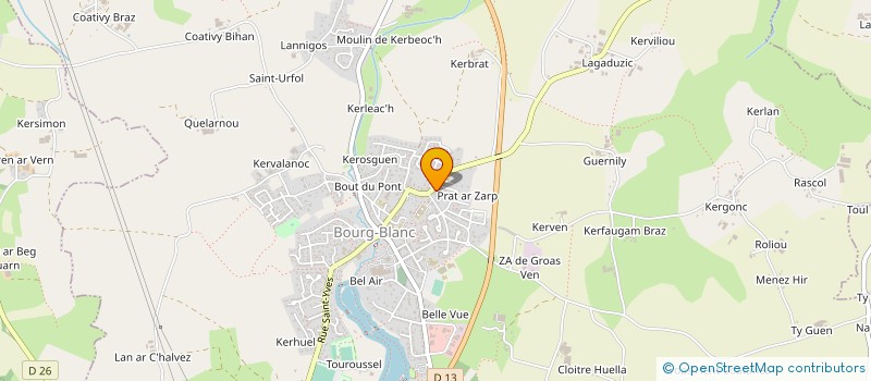 localisation de l'entreprise GRIFA  BOURG-BLANC