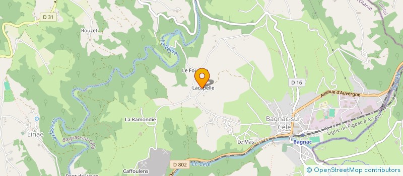 localisation de l'entreprise GRIFFEUILLE  BAGNAC-SUR-CELE