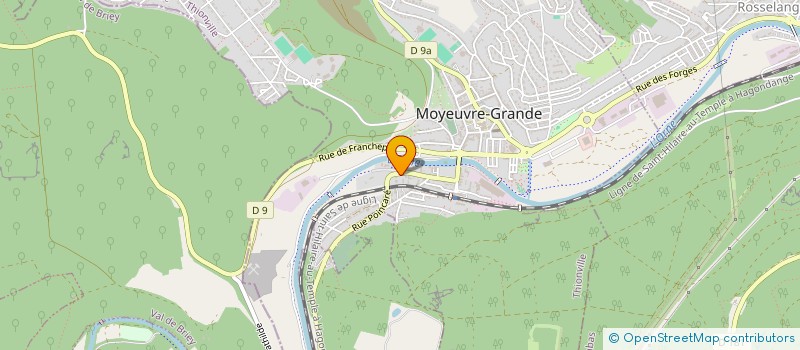 localisation de l'entreprise GRIFFI COUVERTURE à MOYEUVRE GRANDE