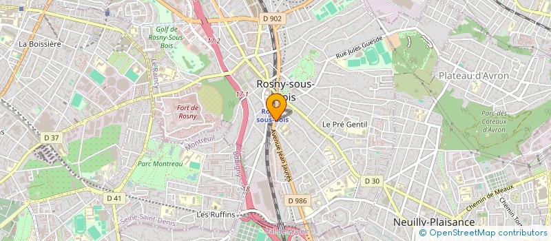 localisation de l'entreprise GRIFFON REBILLARD à ROSNY-SOUS-BOIS
