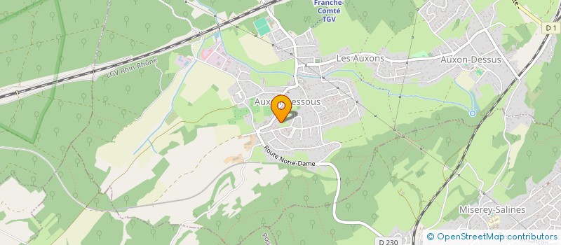 localisation de l'entreprise GRIFFON TECHNIQUE ET QUALITE  LES AUXONS