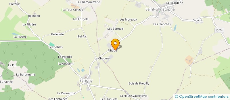 localisation de l'entreprise GRIGNON à SAINT-CHRISTOPHE