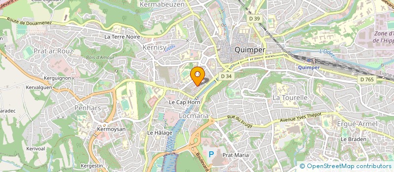 localisation de l'entreprise GRIGNOU-STEPHAN ARCHITECTES à QUIMPER