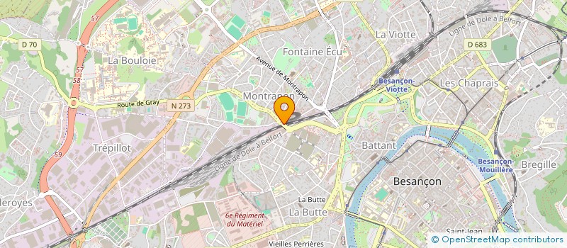 localisation de l'entreprise GRILL HOUSE à BESANCON