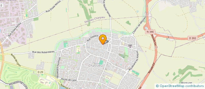 localisation de l'entreprise GRILLET FORMATION CONSEIL  CHASSIEU