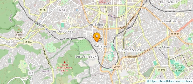 localisation de l'entreprise GRILLET-MONDANI  CLERMONT-FERRAND