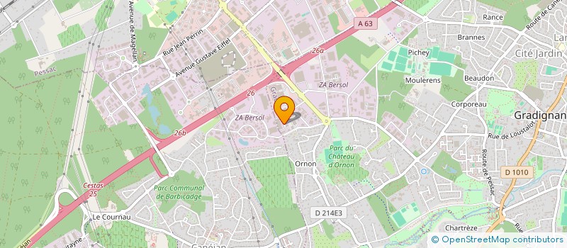 localisation de l'entreprise GRIM SA à GRADIGNAN