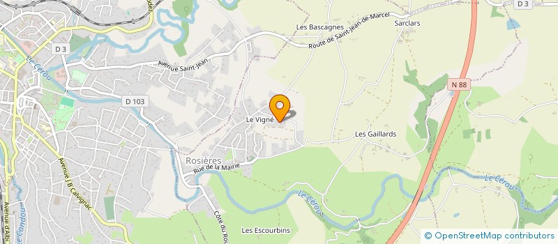 localisation de l'entreprise GRIMACE ET GALIPETTE à ROSIERES