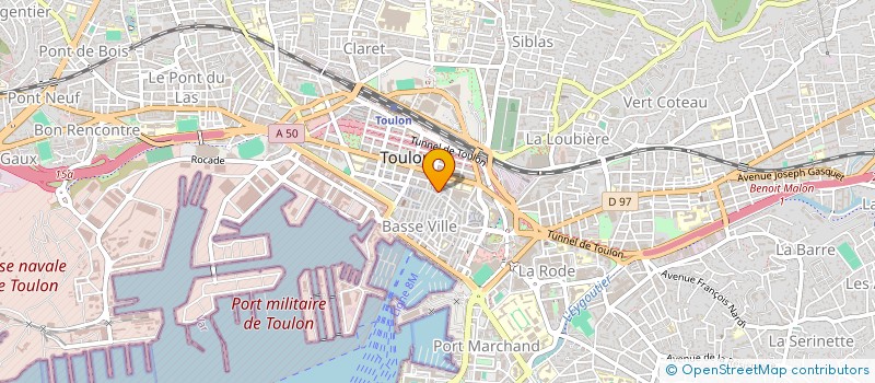 localisation de l'entreprise GRIMALDI ET LE GUIGNEC à TOULON