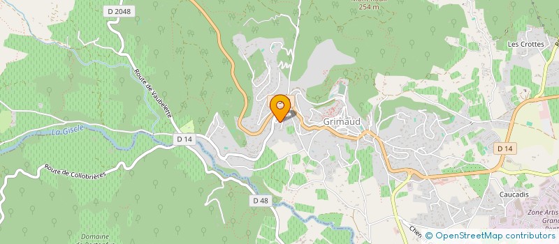 localisation de l'entreprise GRIMAUD ANIMATIONS à GRIMAUD