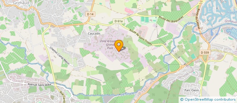 localisation de l'entreprise GRIMAUD INDUSTRIES à GRIMAUD