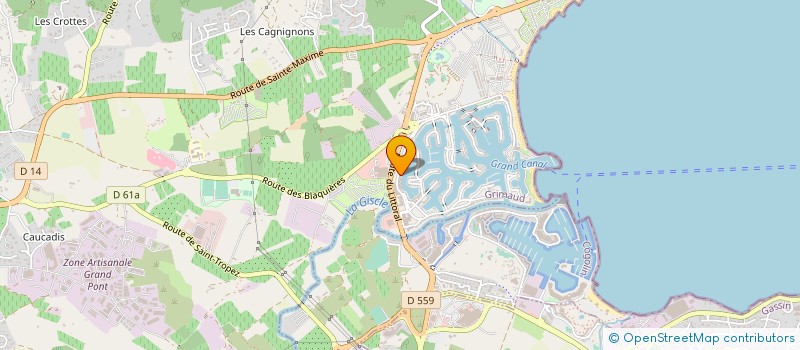 localisation de l'entreprise GRIMAUD PLAGE à GRIMAUD