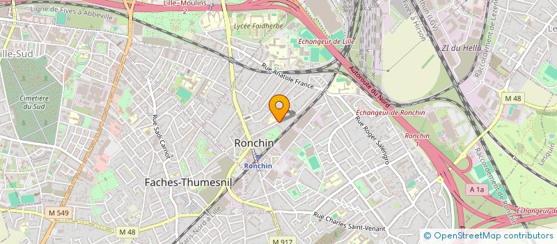 localisation de l'entreprise GRIMBERT IMPRESSION à RONCHIN