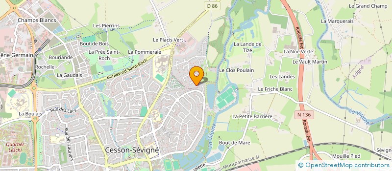 localisation de l'entreprise GRIMMO  THORIGNE-FOUILLARD