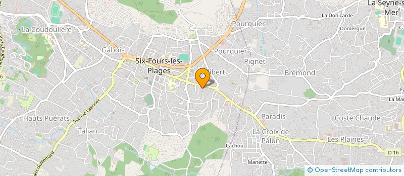 localisation de l'entreprise GRIMPE AVEC TON COEUR (GATC) à SIX-FOURS-LES-PLAGES