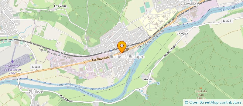 localisation de l'entreprise GRIMPREL  ROCHE-LEZ-BEAUPRE