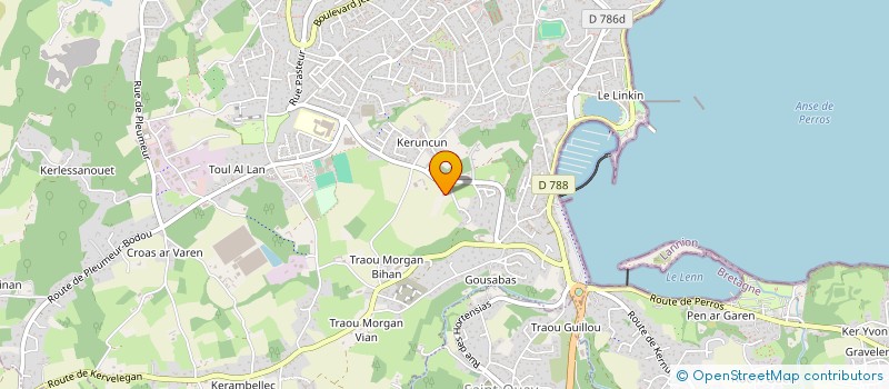 localisation de l'entreprise GRINCHEUX  PERROS-GUIREC