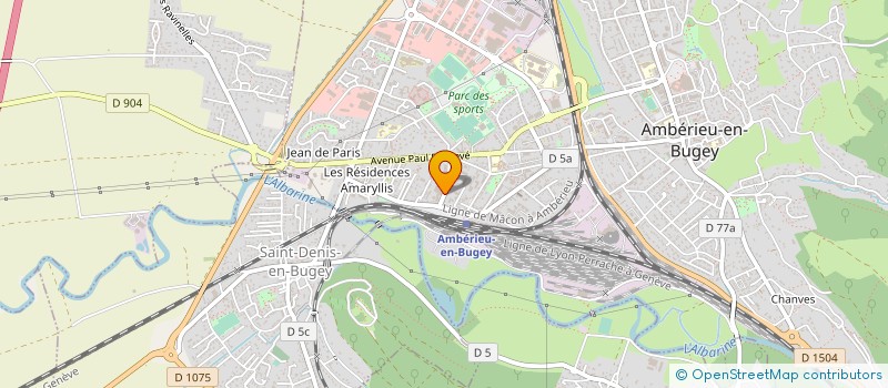 localisation de l'entreprise GRISON YVONNE EPSE CORDIER & CORDIER REN  AMBERIEU-EN-BUGEY