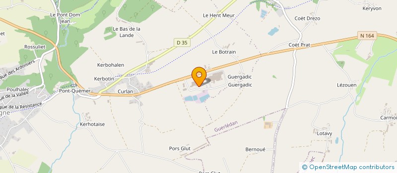 localisation de l'entreprise GRISOT SERVICES à GUERLEDAN