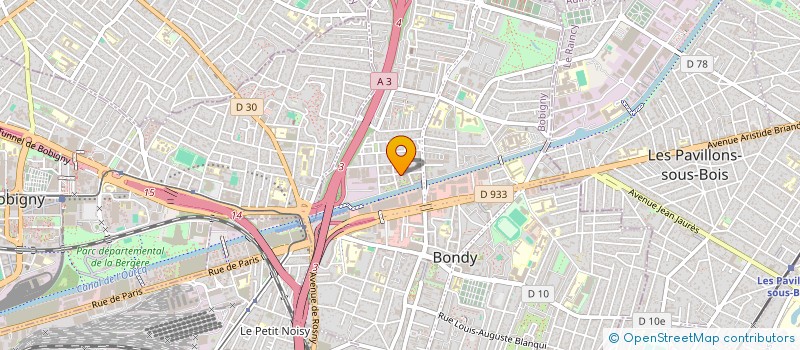 localisation de l'entreprise GRIVALLIERS - DE OLIVEIRA FRERES  BONDY