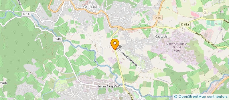 localisation de l'entreprise GRIVAR à GRIMAUD