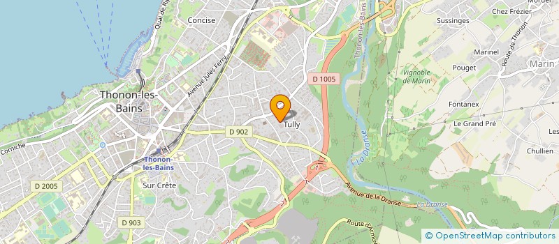 localisation de l'entreprise GRIVEL STORES ET FENETRES à THONON-LES-BAINS