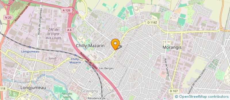 localisation de l'entreprise GRKM à CHILLY-MAZARIN