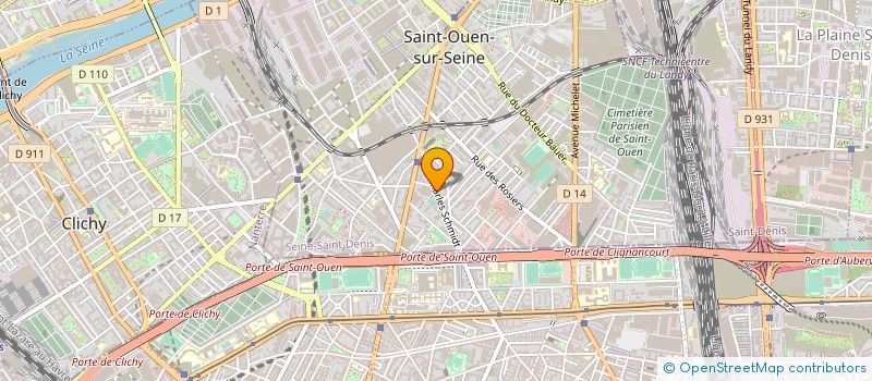 localisation de l'entreprise GRM PEINTURE à SAINT-OUEN-SUR-SEINE