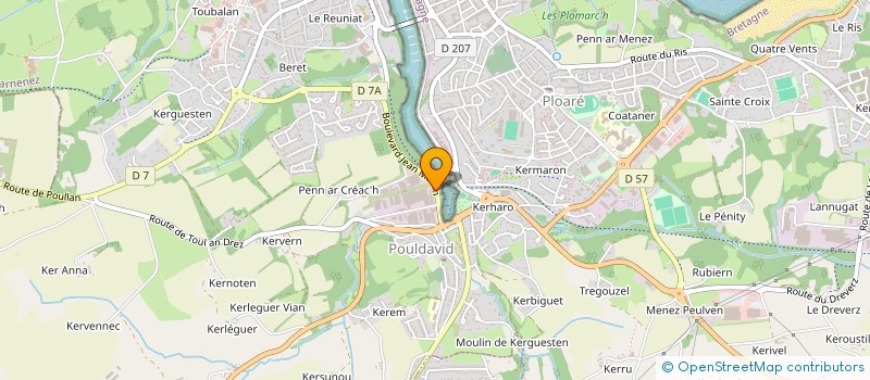 localisation de l'entreprise GRN AUTOMOBILES à DOUARNENEZ