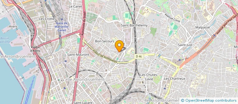 localisation de l'entreprise GRODETEX SASU  MARSEILLE