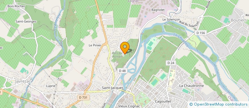 localisation de l'entreprise GROGNONS  COGNAC