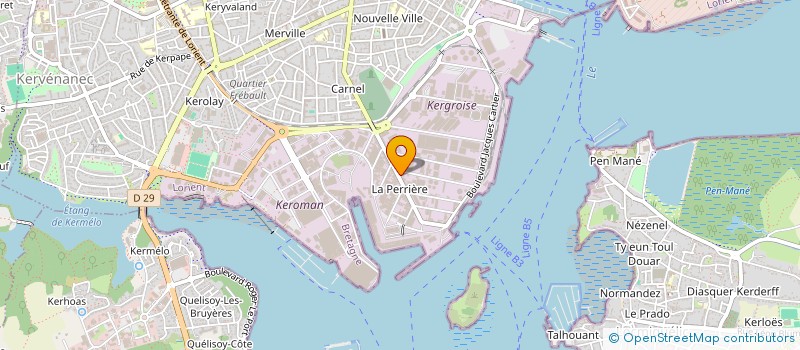 localisation de l'entreprise GROIX ET PEINTURE à LORIENT