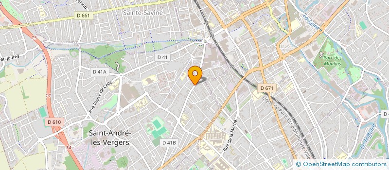 localisation de l'entreprise GROLIER  SAINT-ANDRE-LES-VERGERS