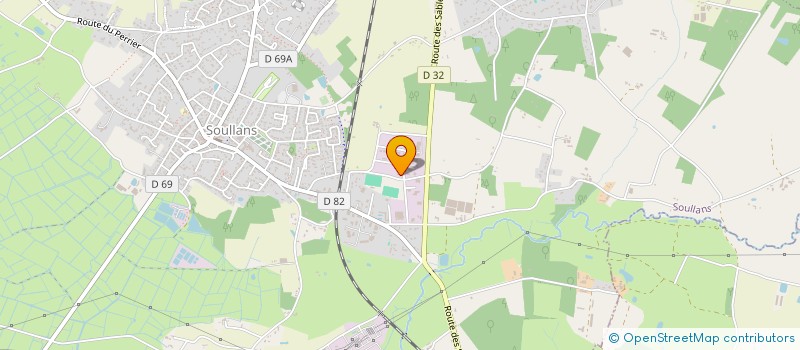 localisation de l'entreprise GRONDIN AUBERT à SOULLANS