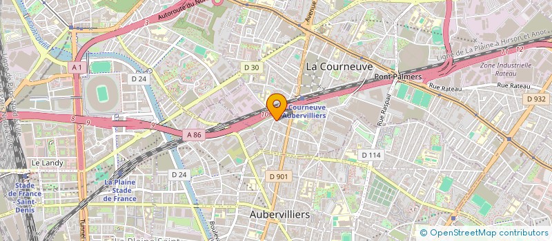 localisation de l'entreprise GROOVE WOODS à LA COURNEUVE