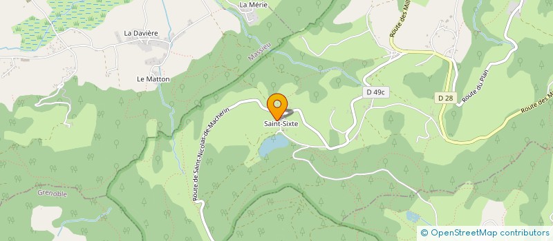 localisation de l'entreprise GROS-BONNIVARD.TP  MERLAS