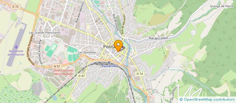 localisation de l'entreprise GROS DIFFUSION à PONTARLIER
