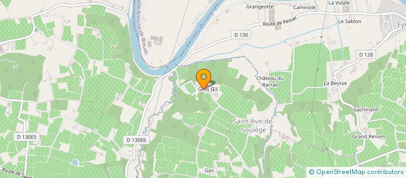 localisation de l'entreprise GROS OEIL à SAINT-AVIT-DE-SOULEGE