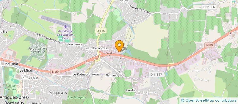 localisation de l'entreprise GROS-OEUVRES ET TERRASSEMENT  YVRAC