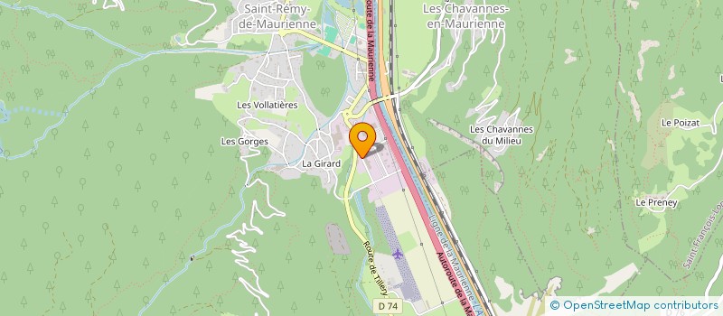 localisation de l'entreprise GROS PHILIPPE  SAINT-REMY-DE-MAURIENNE