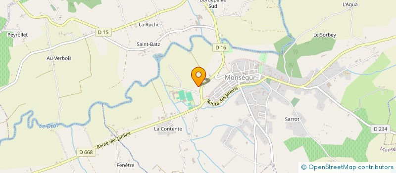 localisation de l'entreprise GROSEILLE PRODUCTIONS  MONSEGUR