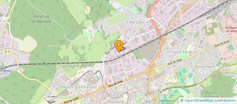localisation de l'entreprise GROSJEAN DIFFUSION à BESANCON