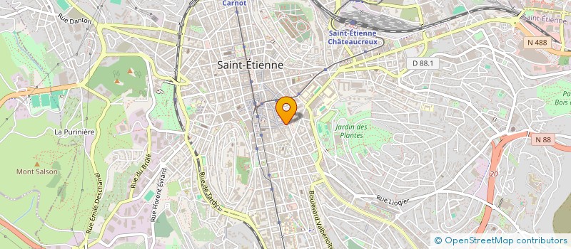 localisation de l'entreprise GROSOL DISTRIBUTION à SAINT-ETIENNE