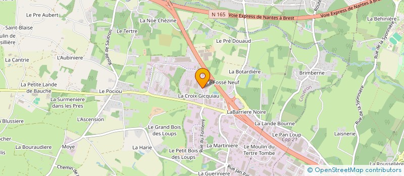 localisation de l'entreprise GROSSERON à COUERON